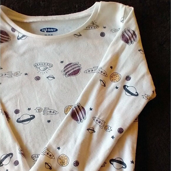 18-24m Old Navy Planets Space Planets Rockets Bodysuit Long Sleeves - Picture 1 of 5